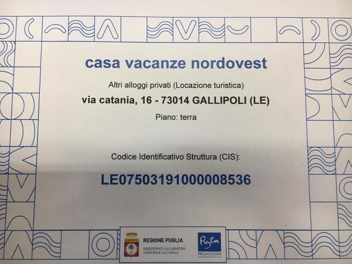 Casa Vacanze Nord-Ovest Gallipoli Εξωτερικό φωτογραφία